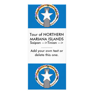 Publicitaire Carte en rack avec drapeau de Mariana du Nord