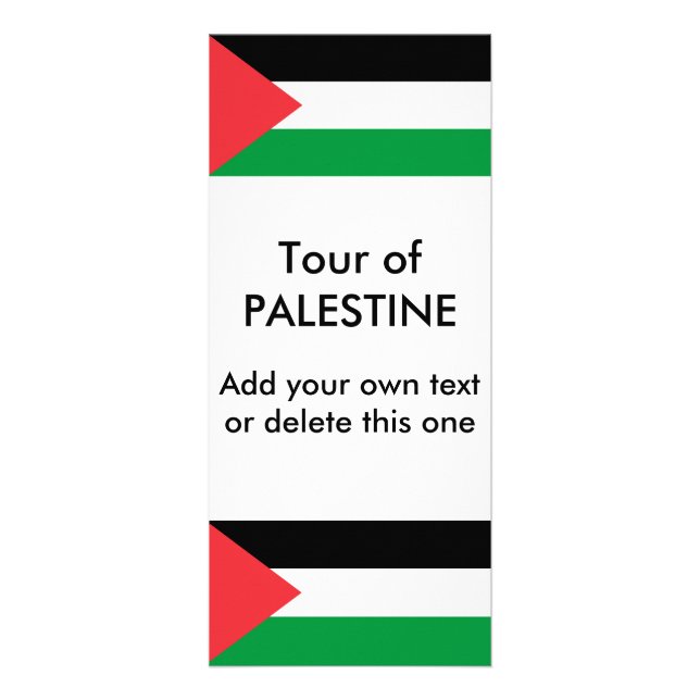 Publicitaire Carte en rack avec Drapeau de Palestine (Devant)
