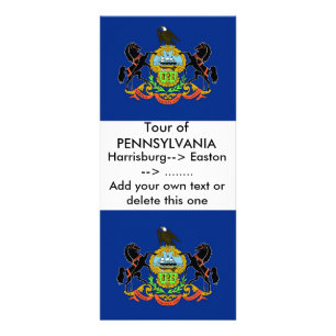 Publicitaire Carte en rack avec Drapeau de Pennsylvanie, États-