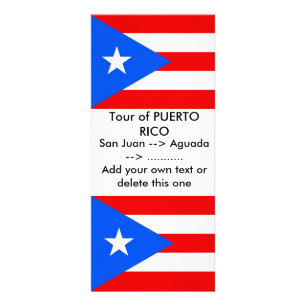Publicitaire Carte en rack avec Drapeau de Porto Rico, États-Un
