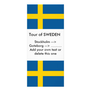 Publicitaire Carte en rack avec Drapeau de Suède