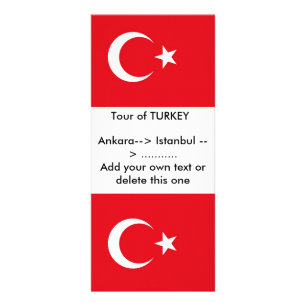 Publicitaire Carte en rack avec drapeau de Turquie