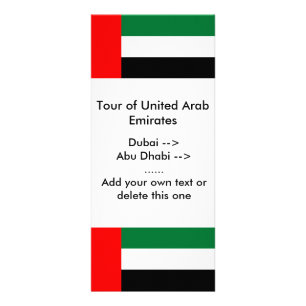 Publicitaire Carte en rack avec drapeau des Émirats Arabes Unis