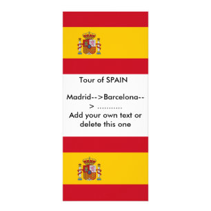 Publicitaire Carte en rack avec drapeau d'Espagne