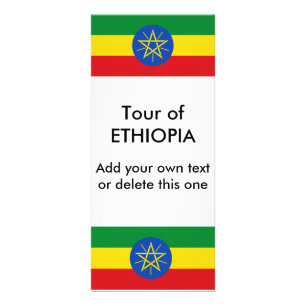 Publicitaire Carte en rack avec drapeau d'Éthiopie