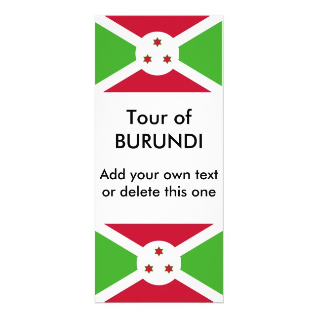 Publicitaire Carte en rack avec drapeau du Burundi (Devant)