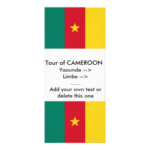 Publicitaire Carte en rack avec drapeau du Cameroun