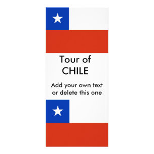 Publicitaire Carte en rack avec drapeau du Chili