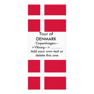 Publicitaire Carte en rack avec drapeau du Danemark