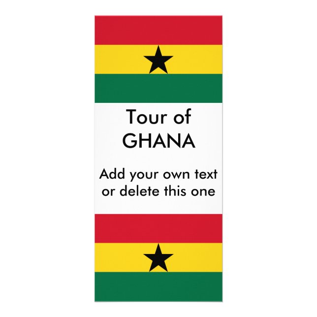 Publicitaire Carte en rack avec drapeau du Ghana (Devant)