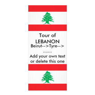 Publicitaire Carte en rack avec drapeau du Liban