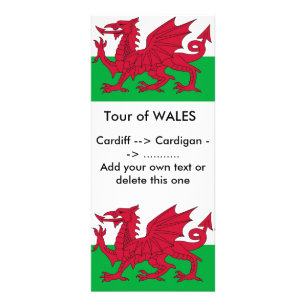 Publicitaire Carte en rack avec drapeau du Pays de Galles