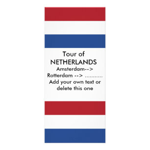 Publicitaire Carte en rack avec Drapeau Pays-Bas