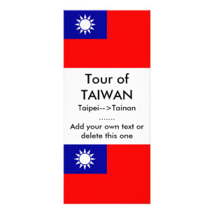 Publicitaire Carte en rack avec Drapeau Taïwan