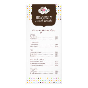 Publicitaire Carte en rack de boulangerie Whimsical