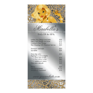 Publicitaire Carte en rack de salon Bijoux Tanning Argent Spark