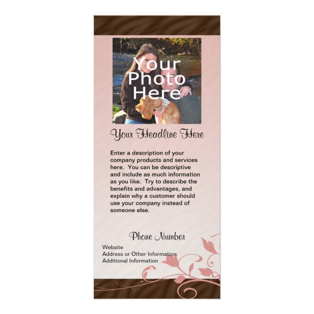 Publicitaire Carte faite sur commande de support de photo, (Devant)