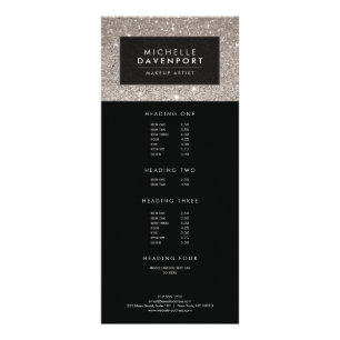 Publicitaire Carte Rack Artist Maquillage Parties scintillant A