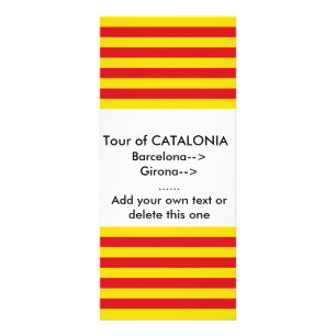 Publicitaire Carte Rack avec Drapeau Catalonia