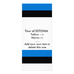 Publicitaire Carte Rack avec Drapeau Estonie