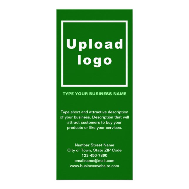 Publicitaire Carte rack verte d'entreprise (Devant)