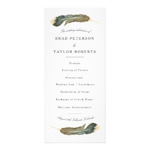 Publicitaire Carte Rackcard d'aquarelle Feather Duo