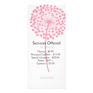 Publicitaire Le pissenlit rose entretient la carte de support