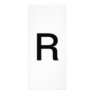 Publicitaire Lettre alphabétique R - Carte d'éducation à l'appr