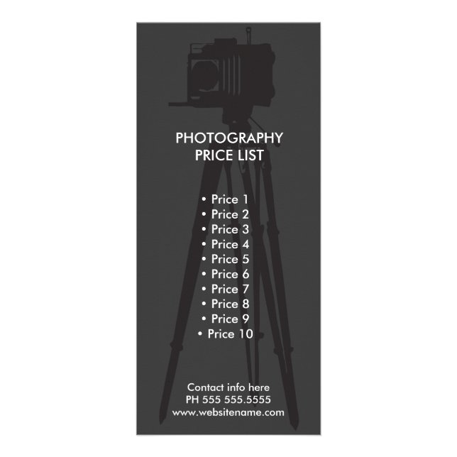 Publicitaire Photographe i carte rack (Devant)