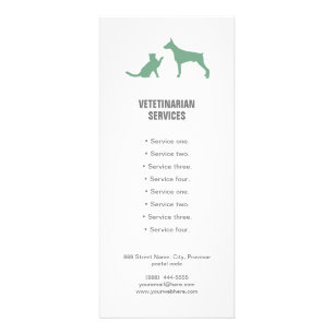 Publicitaire Service vétérinaire Carte de rack pour chien et ch