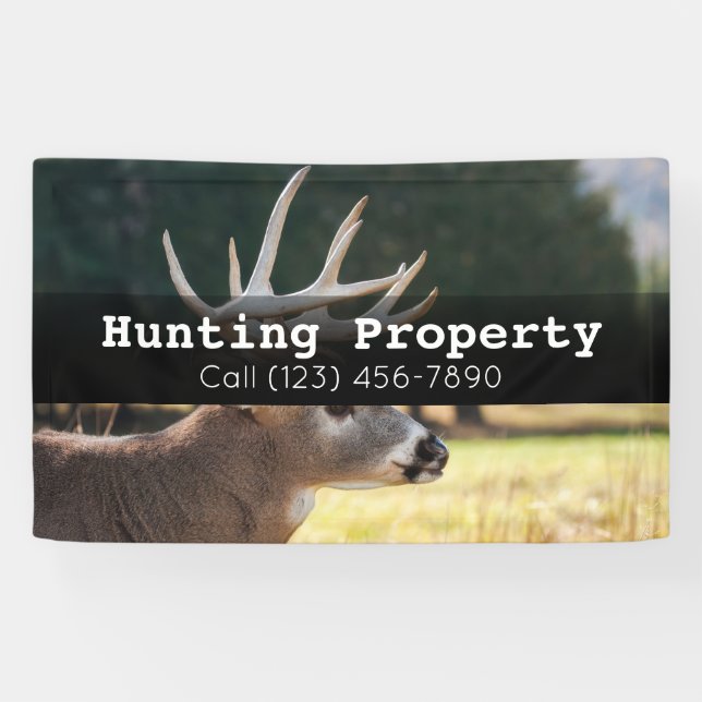 Publicité Chasse Propriété Entreprise Bannière d'e (Horizontal)