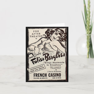 Publicité des Folies Bergère des années 1930