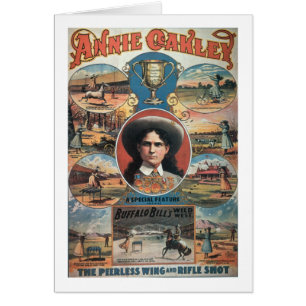Publicité par affichage Annie Oakley comportant