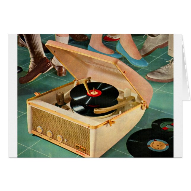 publicité portative de tourne-disque des années (Devant horizontal)