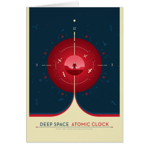 Publicité Sci-Fi, Horloge Atomique Rouge, Espace P