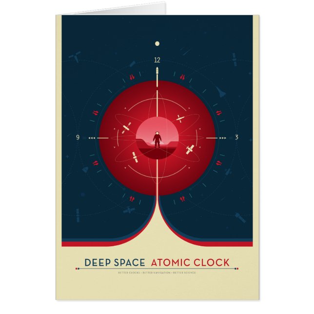 Publicité Sci-Fi, Horloge Atomique Rouge, Espace P (Devant)