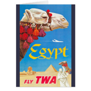 Publicité vintage Egypt Air Travel