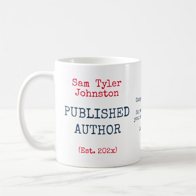 Published Author Writer Coffee Mug (Left)