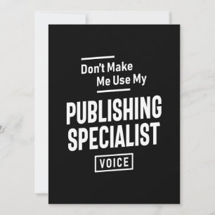 Publishing Specialist Job Occupation Birthday