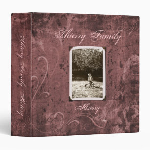 Puce Custom Photo Family History (1.5") Binder