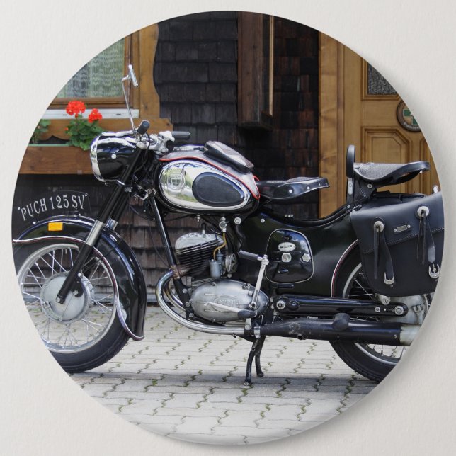 Puch 125 SV 6 Inch Round Button (Front)