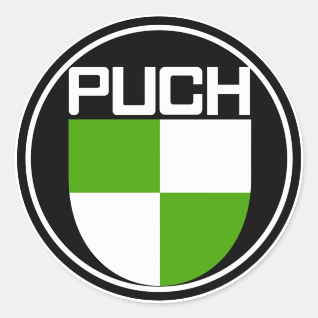 Puch Vanagon Syncro T3 Logo Classic Round Sticker (Front)