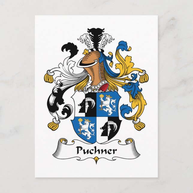 Puchner Family Crest Postcard (Front)
