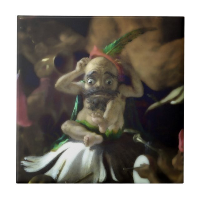 Puck and Fairies (detail) Tile (Front)