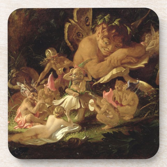 Puck and Fairies, from 'A Midsummer Night's Dream' Coaster (Front)
