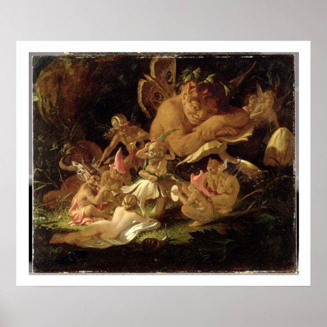 Puck and Fairies, from 'A Midsummer Night's Dream' Poster (Front)