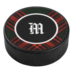Puck antique tartan de chasse vert et bleu