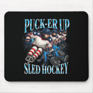 Puck-er Up Sled Hockey Women’s And Girls' Team Spo Mouse Pad