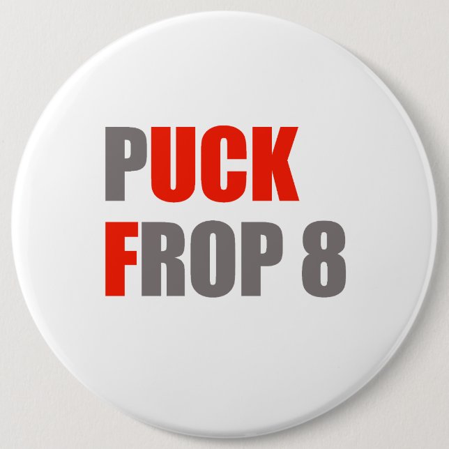 Puck Frop 8 6 Inch Round Button (Front)