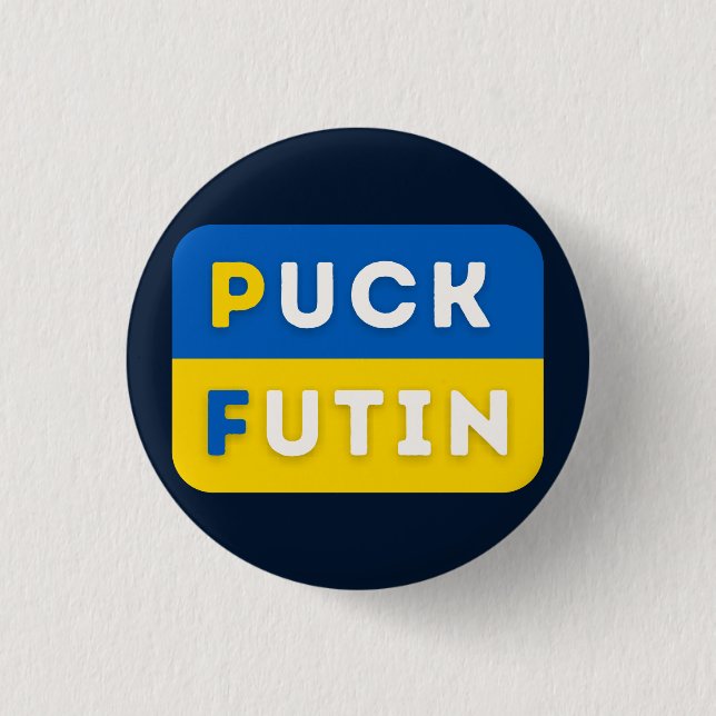 Puck Futin 1 Inch Round Button (Front)
